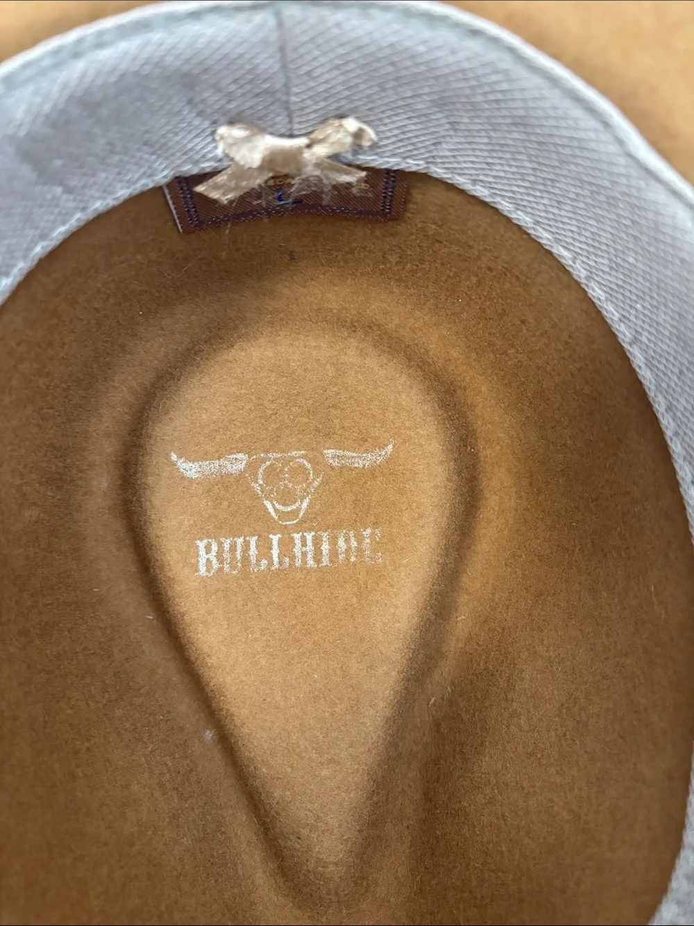 Women's Brown Felt Western Cowboy Hat with Embroidered Trim
